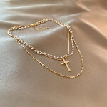 Korean Version of the Trendy Fashion Titanium Steel Necklace Female Retro Sex Heart Clavicle Chain Ins Wind Pendant.