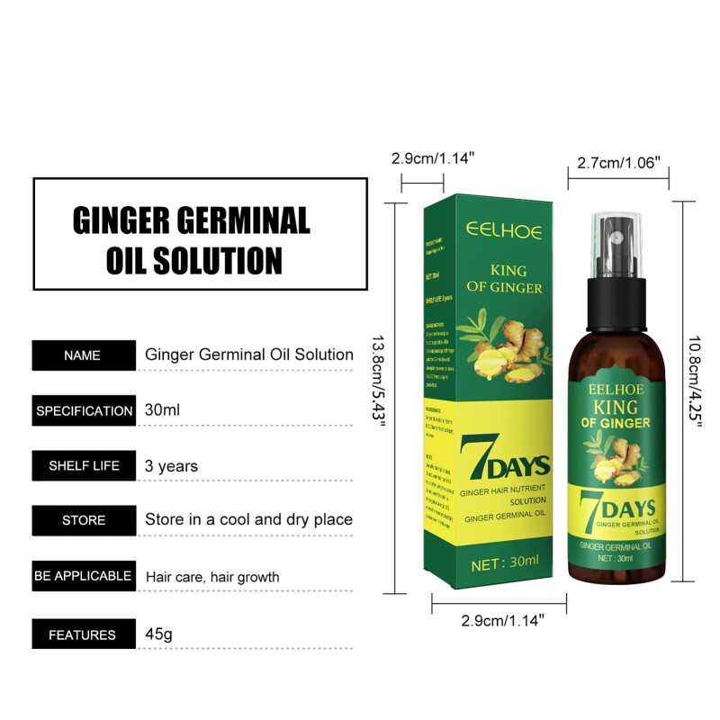 Ginger Hair Growth Serum Sprayer Hair Regrowth s Growth Hair Sprayer For Hair Loss s For Men Women 30ml