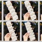 5/8PCS/Set Women Girls Elegant Imitation Pearls Geometric Hairpins Sweet Hair Ornament Clips Barrettes