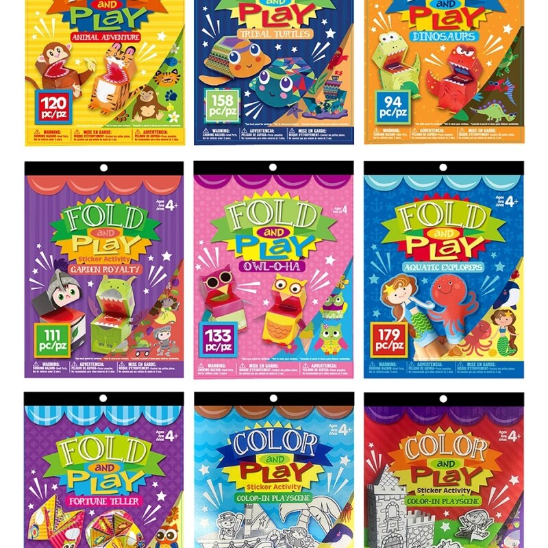 Children Fold Play 3D Stickers Books Toys DIY Kids Craft Cartoon Animal Origami Handcraft Paper Kids Learning Books