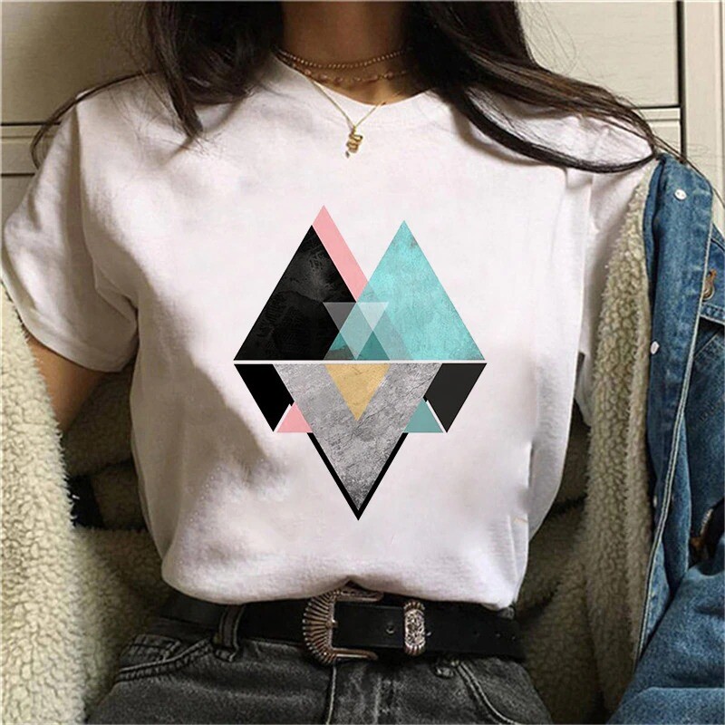 Summer Short Sleeve T-shirts Top T Shirt Ladies Womens Graphic Tee Summer TShirt White T Shirt Tops Print Tshirt
