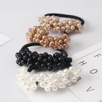 Women Hair Accessories Pearls Beads Headbands Ponytail Holder Girls Scrunchies Vintage Elastic Hair Bands