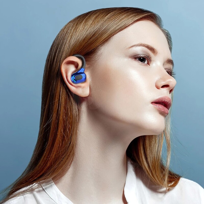Noise Cancelling Sports Wireless Business Headphones Headset Waterproof Hanging Single Ear Earbuds Bluetoot 5.2 Earphone