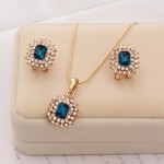 Hesiod Women Austrian Crystal Luxury Alloy Rhinestone Jewelry Sets Necklace Earrings sets.