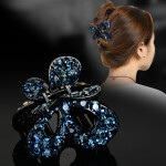 AWAYTR Women Crystal Hair Claw Vintage Butterfly Hairpin Heandband Crab Clip Shiny Rhinestone Bow Hair Clips