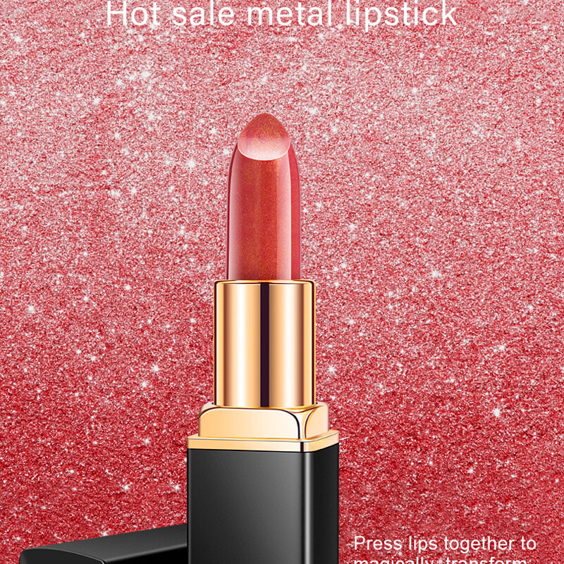 Handaiyan Waterproof Nude Glitter Lipstick Makeup Long Lasting Velvet Red Mermaid Sexy Shimmer Matte Lip Stick Cosmetic