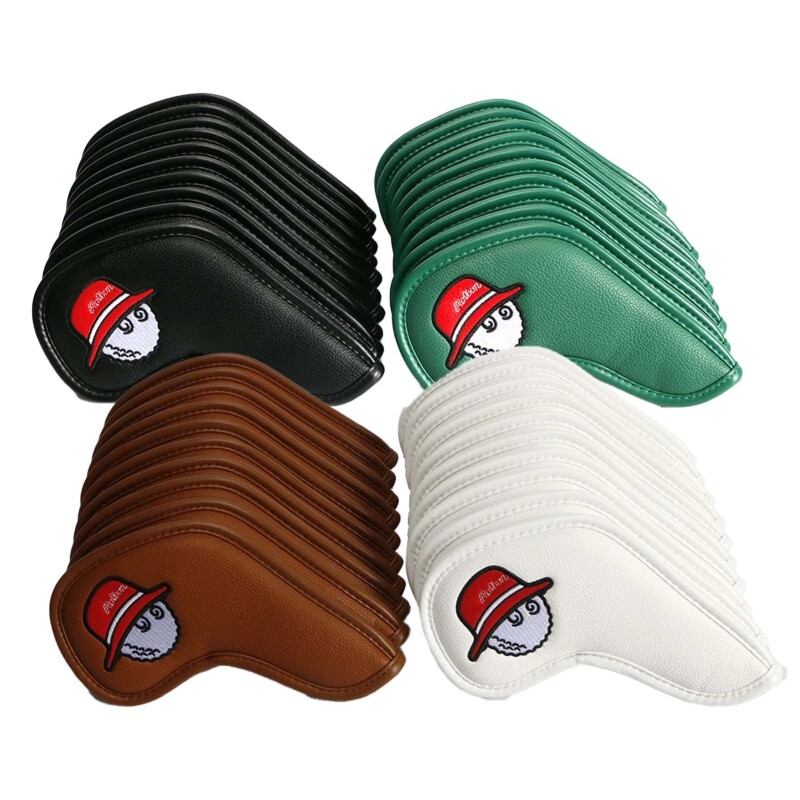 Golf Club Head Cover PU Leather Golf Iron Cover Wedge Cover Arms Head Protector Golf