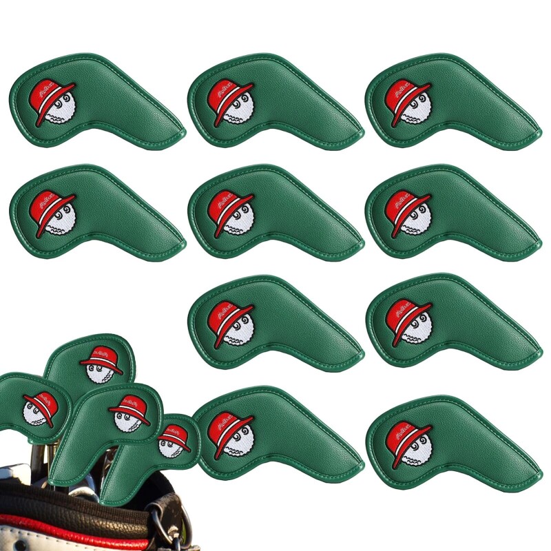 Golf Club Head Cover PU Leather Golf Iron Cover Wedge Cover Arms Head Protector Golf
