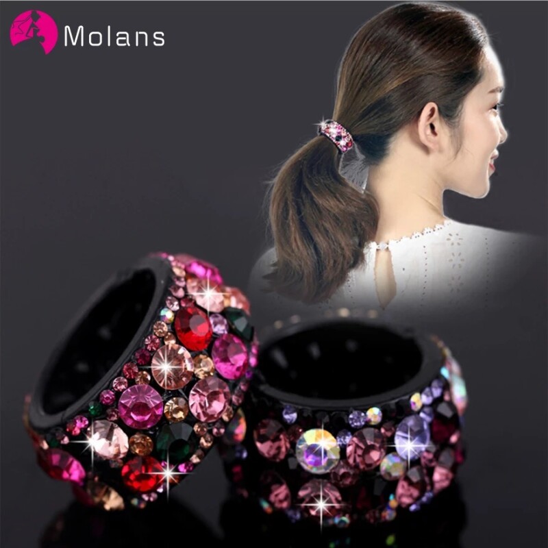 Molans 1PC Shiny Crystal Rhinestone Hair Claws Hair Accessories for Women Colorful Grab Clips Hairpins Hair Clips