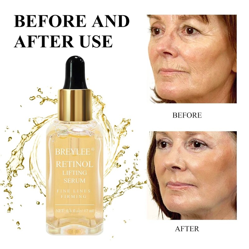 BREYLEE Face Retinol Serum Facial Anti Wrinkle Anti Aging Fade Fine Lines Lifting Firming Serum Skin Care Beauty Health