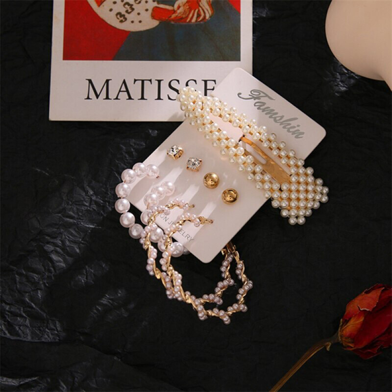 Fashion Jewelry Earring Set Women Bohemia Pearl Geometric Pendant Earring Statement Korean Brincos Earrings 2020 NEW.