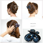 AWAYTR Women Crystal Hair Claw Vintage Butterfly Hairpin Heandband Crab Clip Shiny Rhinestone Bow Hair Clips