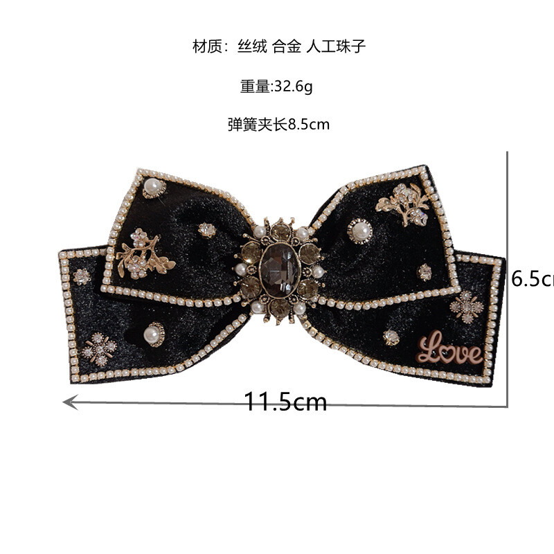 Rhinestone Crystal Bow Barrettes For Gilrs Korea Hair Accessories Hair Clips For Women Hairpin Hair Bows Headband
