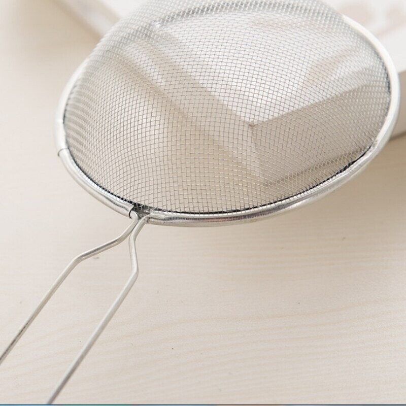3pc/set Large Strainer Stainless Steel Mesh Colander Set Long Handle Food Tea Small Strainer For Coffee Friut Rice