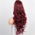 AISI BEAUTY Synthetic Wrap Around Ponytail Red Blonde Black Hairpiece Long Body Wave Ponytail Extension for Women's