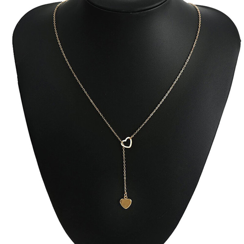 New Fashion Trendy Jewelry Copper Heart Chain Link Necklace Gift For Women Girl.