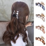 Top Gripper Crystal Rhinestone Pearl Hair Pins Hair Clip Women crystal Hair Crab Plastic Hair Claw Clamp Resin Barrette