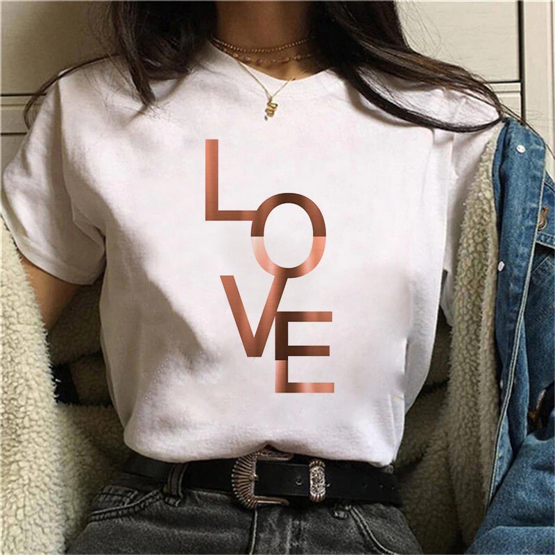 Summer Short Sleeve T-shirts Top T Shirt Ladies Womens Graphic Tee Summer TShirt White T Shirt Tops Print Tshirt