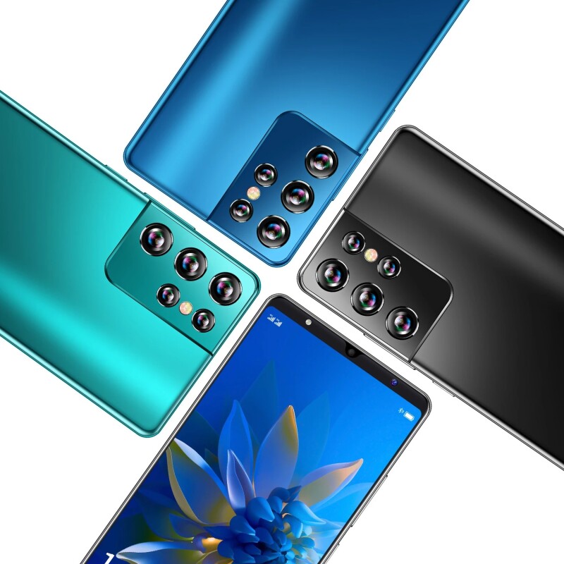 Original S21 Ultra 6.1 Inch 5G Phones 16G+512G 48MP 5000mAh Android 10 Smartphone MTK6889 11-Core Face Fingerprint ID