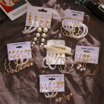 Fashion Jewelry Earring Set Women Bohemia Pearl Geometric Pendant Earring Statement Korean Brincos Earrings 2020 NEW.