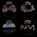 AWAYTR Women Crystal Hair Claw Vintage Butterfly Hairpin Heandband Crab Clip Shiny Rhinestone Bow Hair Clips