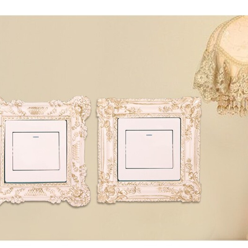 Roogo golden 3d switch panel sticker Luxury fashion decoration home accessories wall stickers (can freely matched)
