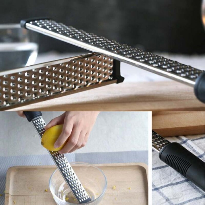 12 Inch Multifunctional Rectangle Stainless Steel Cheese Grater Tools Chocolate Lemon Zester Fruit Peeler Kitchen Gadget