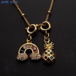 MHS.SUN Fashion Rainbow/Heart/Star Pendant Necklace With AAA Zircon Jewelry Women Charm CZ Chain Necklace Chokers Party