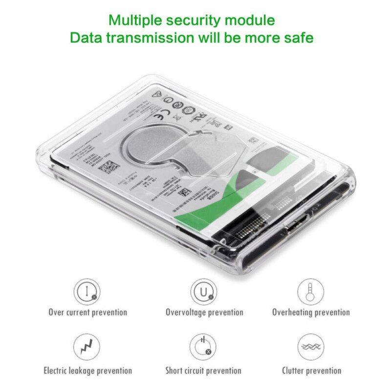 High-Speed Mobile Hard Disk Box Hard Drive Enclosure USB 3.0 To Sata 2.5" External HDD SSD Case Disk Case Computer Acces