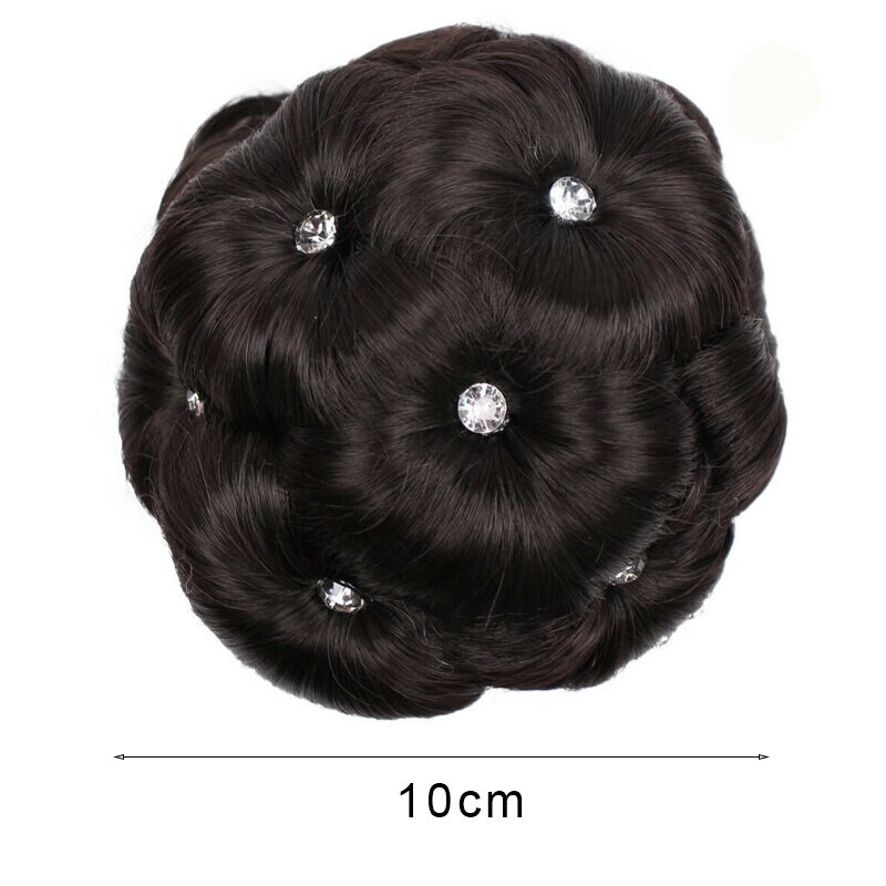 New Female Hair Ring Woman Flowers Makeup Bride Diamond Curly Hairpiece Bun Chignon Catching Hairpin Hair Accessories