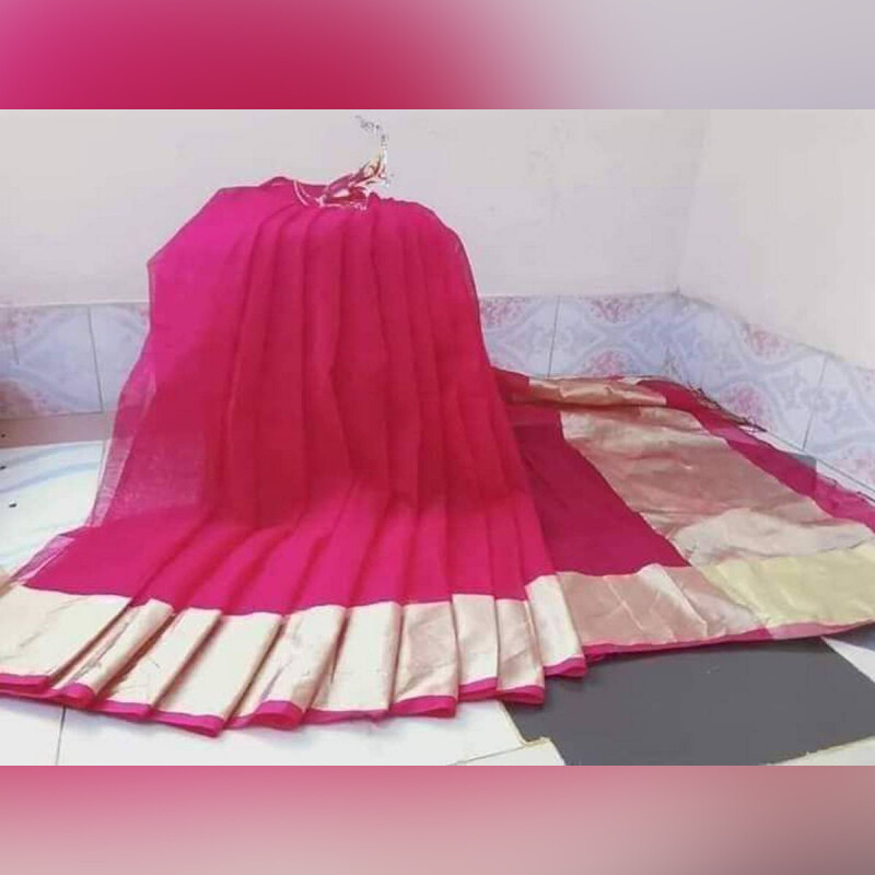 Multicolor Half Silk Saree for Women With Tangail Saree.