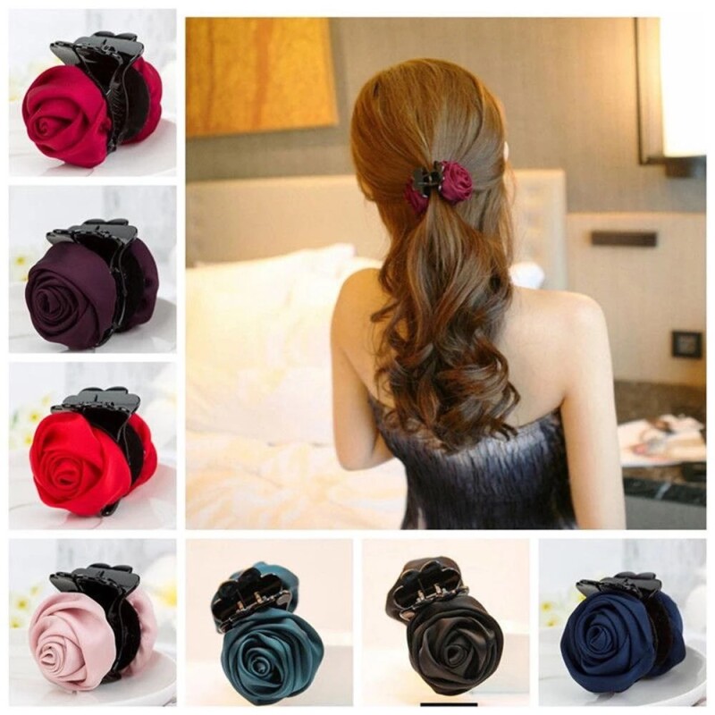 Top Gripper Crystal Rhinestone Pearl Hair Pins Hair Clip Women crystal Hair Crab Plastic Hair Claw Clamp Resin Barrette