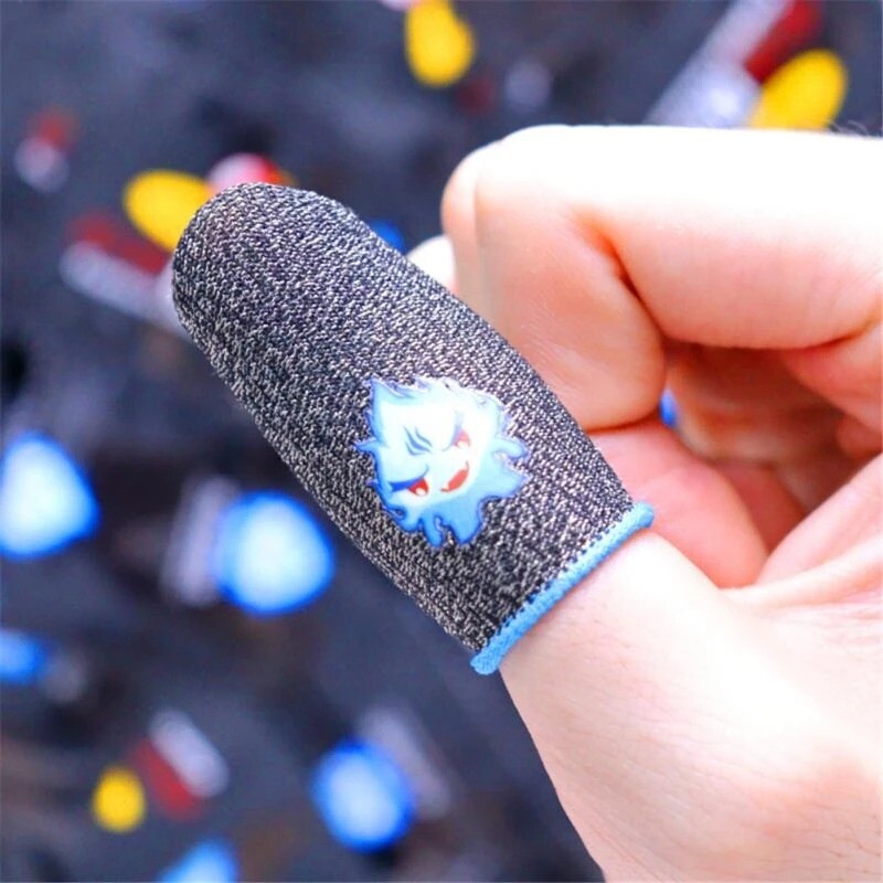 2Pcs Mobile Game Fingertip Gloves For Gamer Sweatproof Anti-Slip Touch Screen Finger Sleeve Breathable Gaming Cover