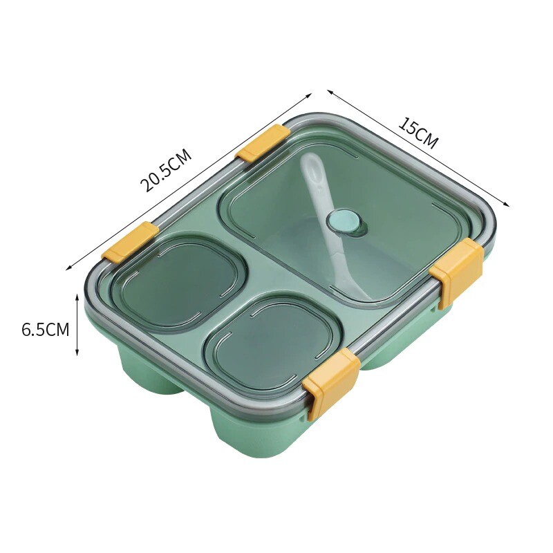 Household Outdoor Plastic Lunch Box Bento Box Canteen Divided Plate Student Microwave Oven Office Lunch Box