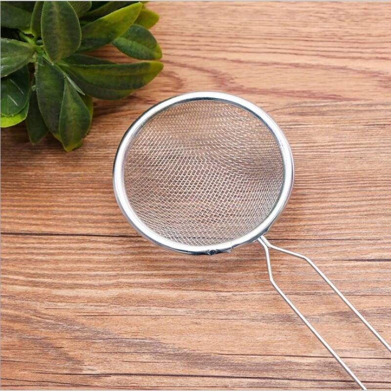 3pc/set Large Strainer Stainless Steel Mesh Colander Set Long Handle Food Tea Small Strainer For Coffee Friut Rice