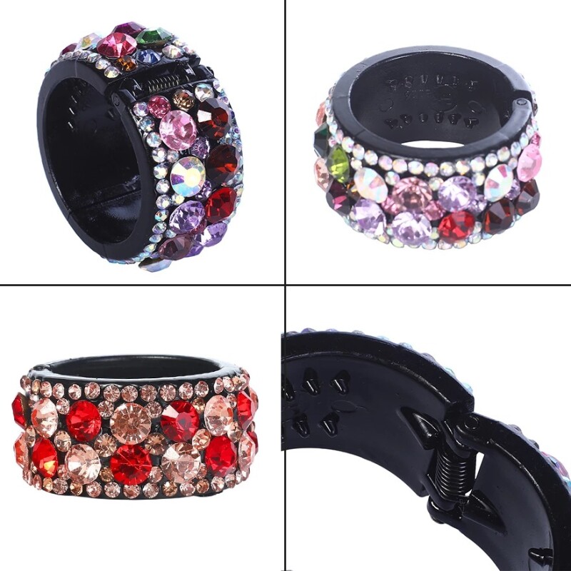Molans 1PC Shiny Crystal Rhinestone Hair Claws Hair Accessories for Women Colorful Grab Clips Hairpins Hair Clips