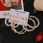 Fashion Jewelry Earring Set Women Bohemia Pearl Geometric Pendant Earring Statement Korean Brincos Earrings 2020 NEW.