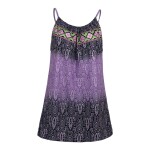 Women Boho Mini Dress 2022 Summer Vintage Printed Spaghetti Strap Sleeveless Dress Female Loose Beach Dresses