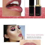 Handaiyan Waterproof Nude Glitter Lipstick Makeup Long Lasting Velvet Red Mermaid Sexy Shimmer Matte Lip Stick Cosmetic