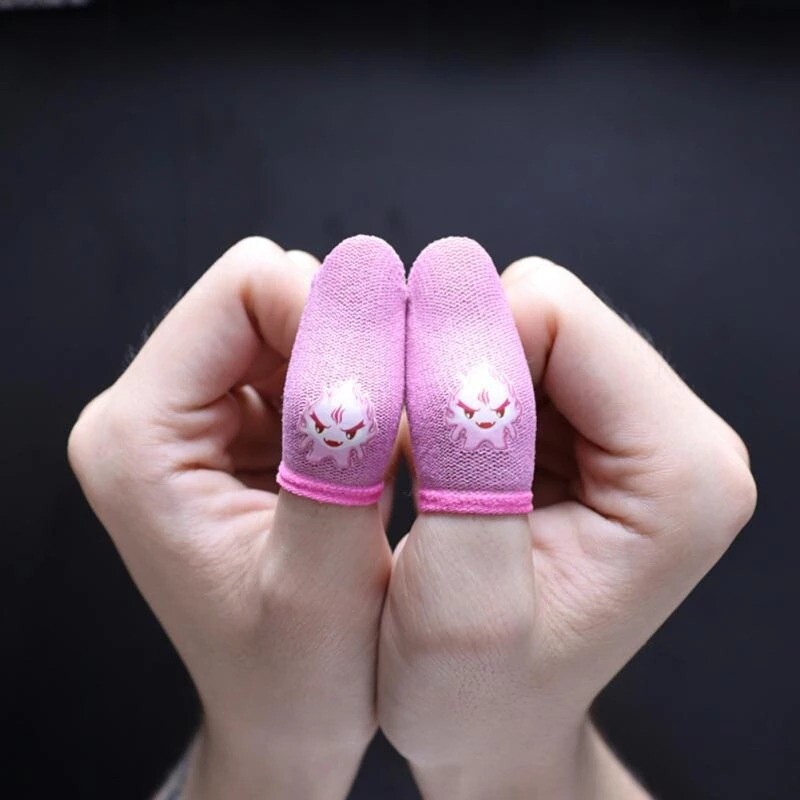 2Pcs Mobile Game Fingertip Gloves For Gamer Sweatproof Anti-Slip Touch Screen Finger Sleeve Breathable Gaming Cover
