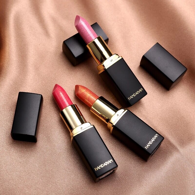 Brand Professional Lips Makeup Waterproof Shimmer Long Lasting Pigment Nude Pink Mermaid Shimmer Lipstick Luxury Makeup