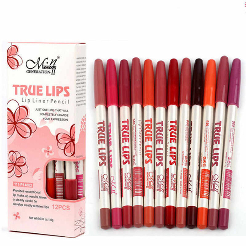 Lips Waterproof Lip Liner Pencil 3in1 (12pcs).
