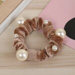 Women New arrival Velvet pearl Elastic Hair Ropes Scrunchies Girls' No Crease Hair Ties Women Hair Accessories