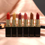 Handaiyan Waterproof Nude Glitter Lipstick Makeup Long Lasting Velvet Red Mermaid Sexy Shimmer Matte Lip Stick Cosmetic