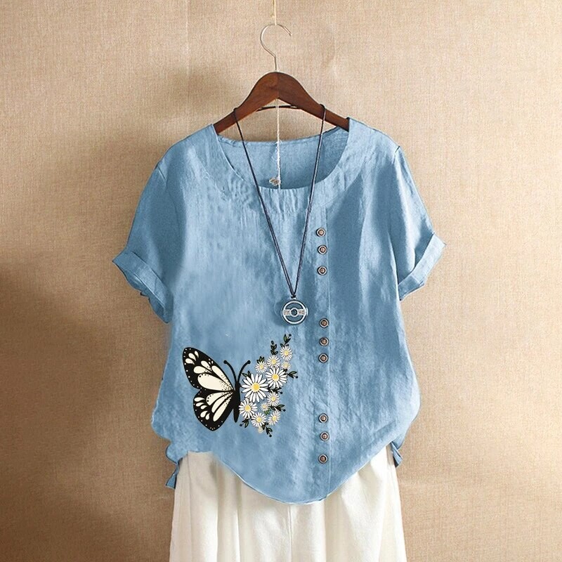 Women's Clothing Tops Cotton -shirts for Women Summer Fashion Women's T-shirts Hot Selling