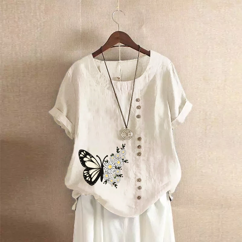 Women's Clothing Tops Cotton -shirts for Women Summer Fashion Women's T-shirts Hot Selling
