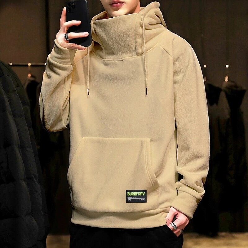 Autumn Winter Men's Hoodies Sweatshirts Turtleneck Hoodie