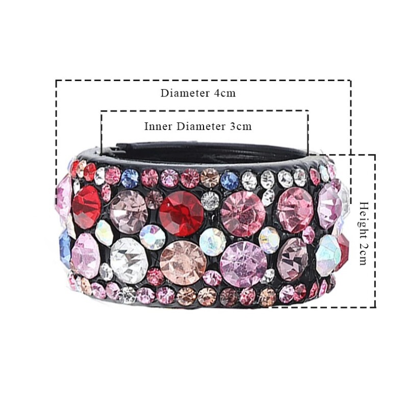 Molans 1PC Shiny Crystal Rhinestone Hair Claws Hair Accessories for Women Colorful Grab Clips Hairpins Hair Clips