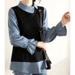 Autumn Korean Style Doll Collar Office Lady Women Tops Long Sleeve Thin Wild Shirt Blouse