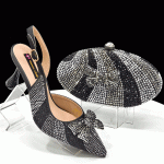 Venus Chan Italian Design Women's Shoes & Rhinestone Butterfly Bag – Perfect for Weddings & Bridal Accessories